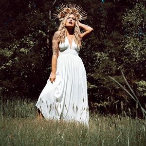 Beautiful gold handmade halo sunburst crown